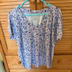 NWT 🌸 J Jill Floral Print Women's Top Size Large